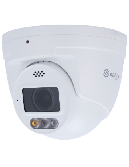 SF-IPT511ZA-4I1-SL Cámara Turret IP 4 Mpx Safire Smart, Zoom 5x, Iluminación Dual 40m con Micro y Altavoz