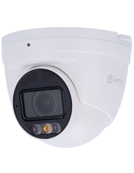SF-IPT511ZA-8E1-DL Cámara Turret IP 8 Mpx Safire Smart, Zoom 4x, Iluminación Dual 50m con Micro