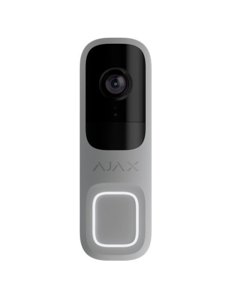 AJ-DOORBELL-4-GRE Vídeo Timbre Gris Ajax con Cámara IP de 4 Mpx y Sensor PIR, 155 grados, IR 6m con Micro y Altavoz