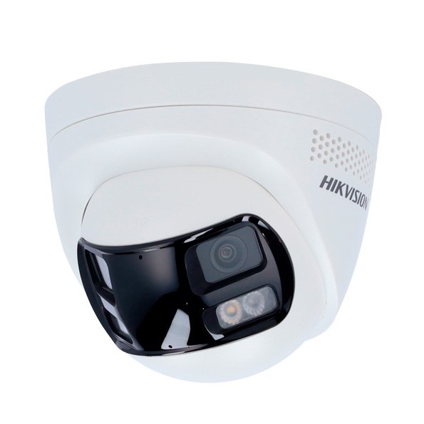 DS-2CD1383G2P-LIUF/SL(2mm) Domo IP Hikvision, 8 Mpx (4K), 180 grados, Luz Dual 30m con Sirena y flash