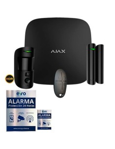 AJ-STARTERKIT-CAM-B Kit de Alarma Ajax negro AJ-HUB2-B con PIR con Cámara