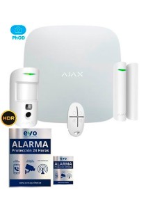 AJ-STARTERKIT-CAM-PHOD-W Kit de Alarma Ajax AJ-HUB2-W con PIR con Cámara con Petición de Imágenes