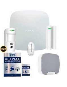 AJ-HUB2KIT-CAM-S-W Kit de Alarma Ajax AJ-HUB2-W con PIRCAM con Cámara y Sirena