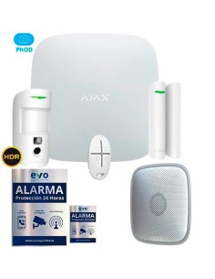 AJ-HUB2KIT-CAM-STS-PHOD-W Kit de Alarma Ajax AJ-HUB2-W con PIRCAM con Petición de Imágenes y Sirena Exterior