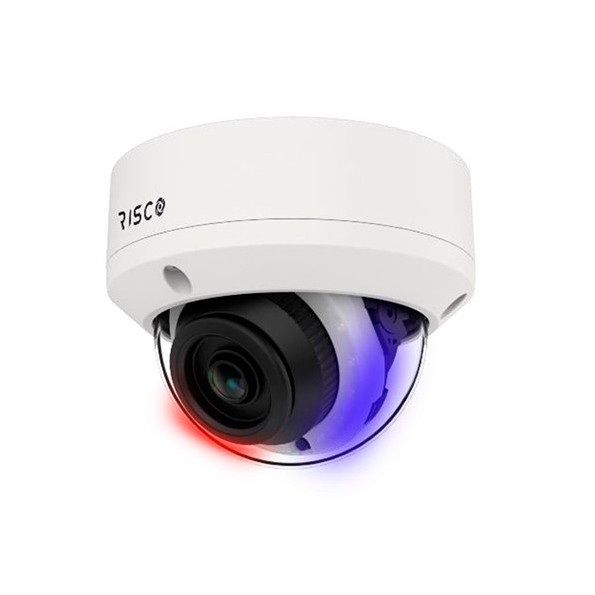 RVCM32A330RA Domo IP antivandálica 5 Mpx. para Vídeo Verificación VUpoint RISCO, Iluminación Dual 25m con Micro y Altavoz