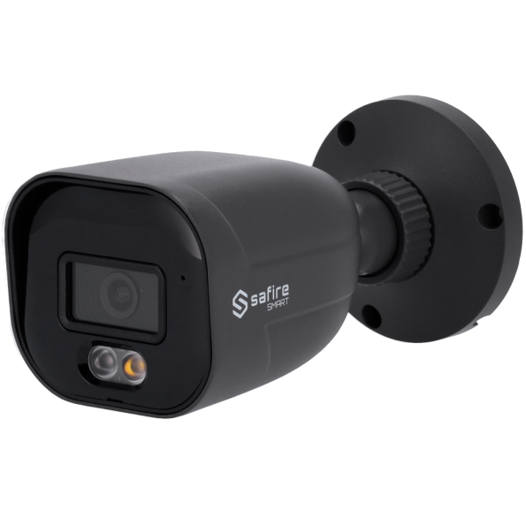 SF-IPB080A-4E1-DL-GREY Cámara Bullet IP Safire Smart 4 Mpx, 94 grados. Iluminación Dual 30m con Micro