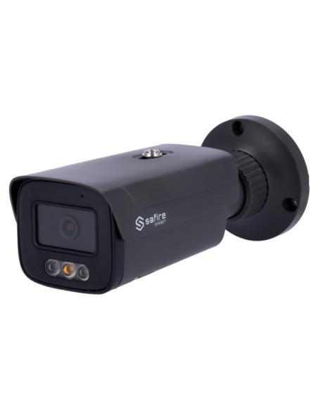 SF-IPB380A-4E1-DL-GREY Cámara Bullet IP Safire Smart 4 Mpx, 94 grados, Iluminación Dual 30m con Micro