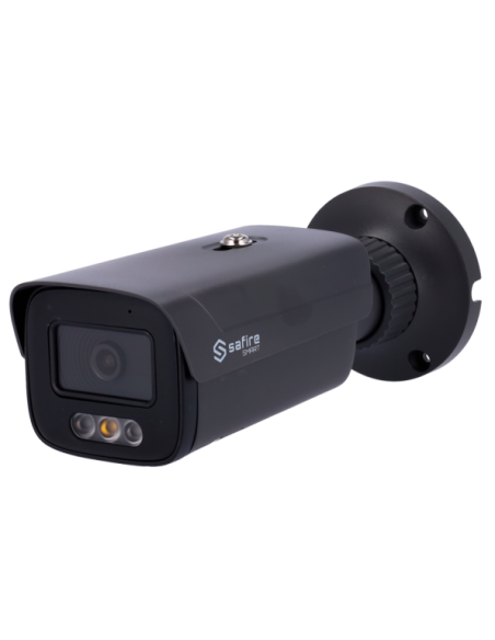 SF-IPB380A-4I1-DL-GREY Cámara Bullet IP Safire Smart 4 Mpx, 101 grados, Iluminación Dual 40-50m con Micro