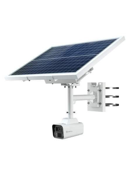 SF-IPB382CA-4I1-SOLAR4G Cámara Bullet IP 4 Mpx Safire Smart 4G Panel solar y bateria  con Micro y Altavoz