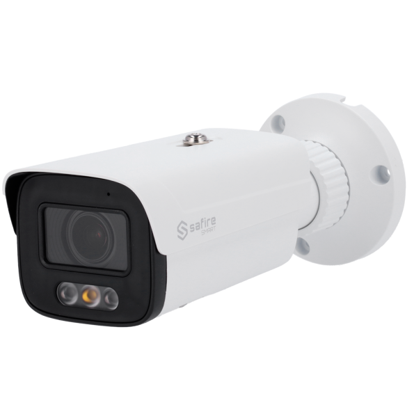 SF-IPB580ZA-4E1-DL Cámara Bullet IP Safire Smart 4 Mpx, Zoom 4x, Iluminación Dual 40-50m con Micro