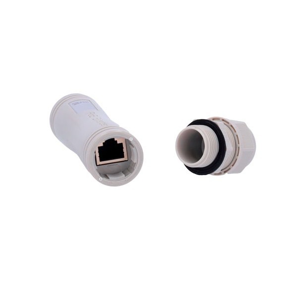 POE-EXT01-800M-IP67 Extensor PoE + LAN de Exterior conector