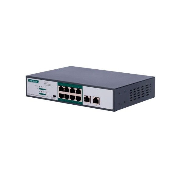 SW1008POE-H-800M-120W Switch PoE 8 puertos PoE + 2 Uplink