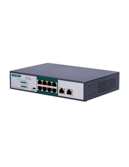 SW1008POE-H-800M-120W Switch PoE 8 puertos PoE + 2 Uplink