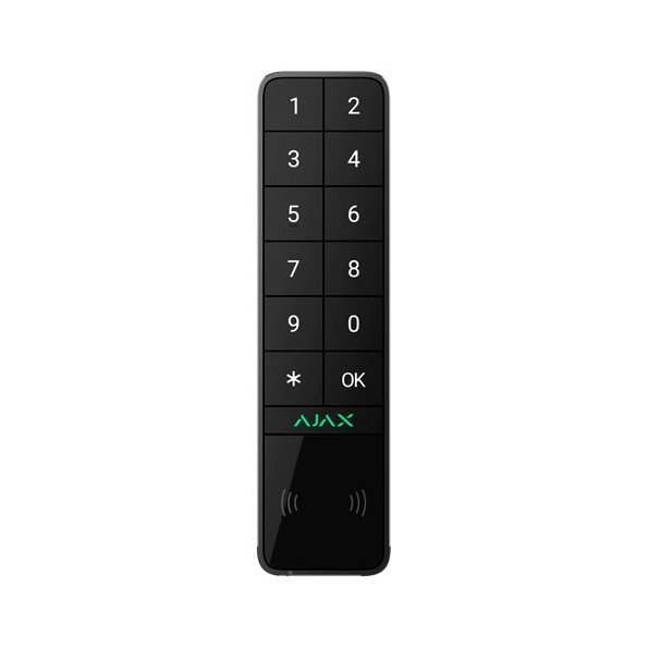 AJ-KEYPADOUTDOOR-B Teclado inalámbrico  de exterior  negro Ajax con lector RFID de tarjetas/tags