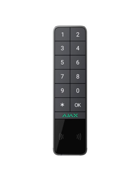 AJ-KEYPADOUTDOOR-GRA Teclado inalámbrico  de exterior  negro Ajax con lector RFID de tarjetas/tags