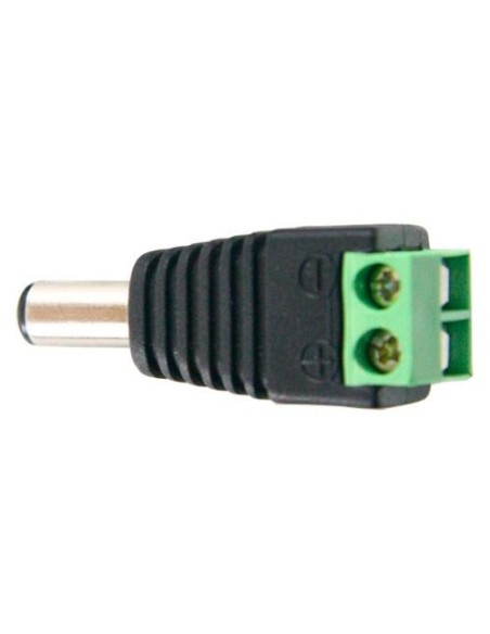 Conector DC macho a dos terminales de conexión