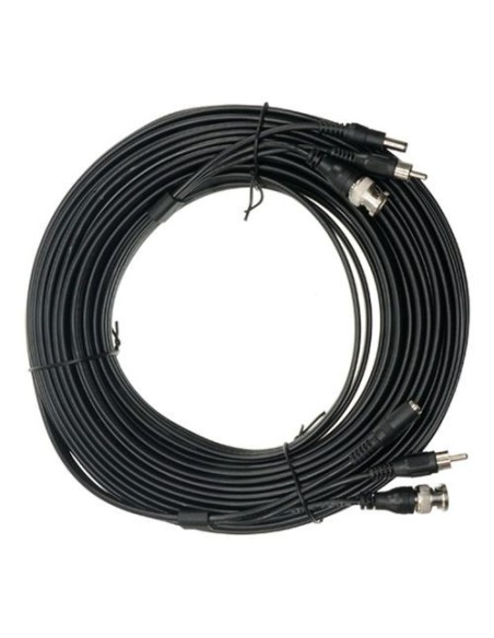 Cable coaxial combinado vídeo, alimentación y audio con conectores 20m