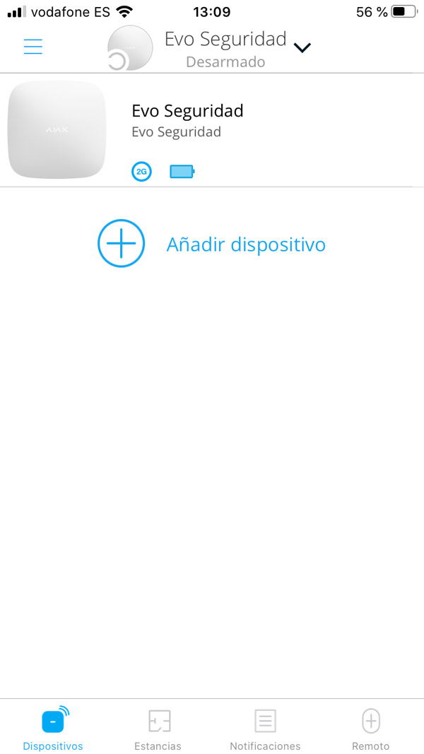 Servicio 2G Alarma Ajax