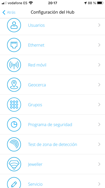 Ajax Configuración Hub