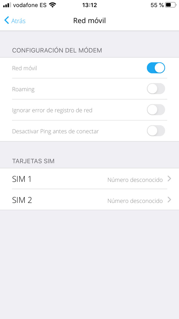 Red móvil activada Alarma Ajax